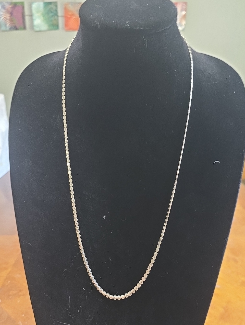 Silver Tone Classic Rounded Box Chain Necklace - Whiting Davis